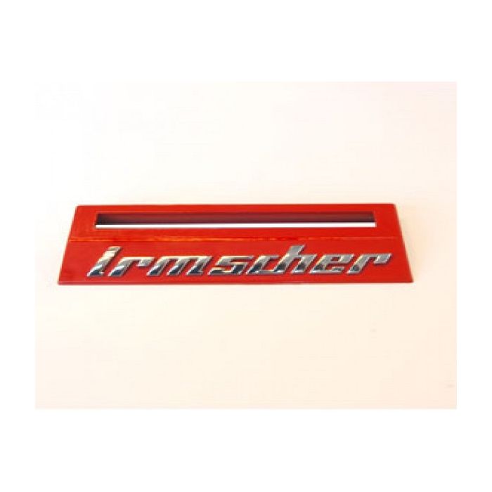 Wheel tender with Irmscher logo (red)