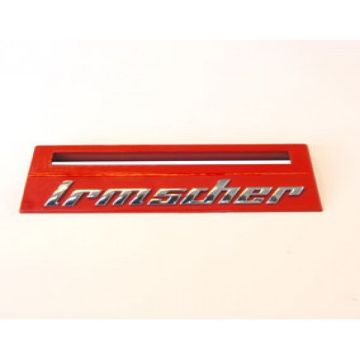 Wheel tender with Irmscher logo (red)