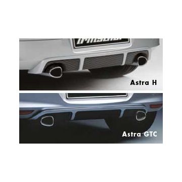 Rear silencer / exhaust with single pipe left and right