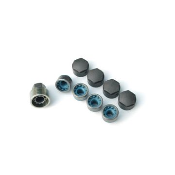 Locking wheel bolt set