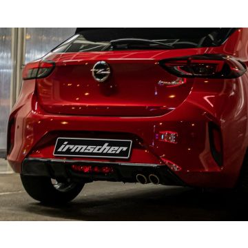 Rear diffuser for double tailpipe