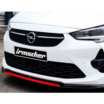 Foil decoration front spoiler lip red
