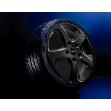 Wheel kit Wave-star black design (17 inch) with winter tire     